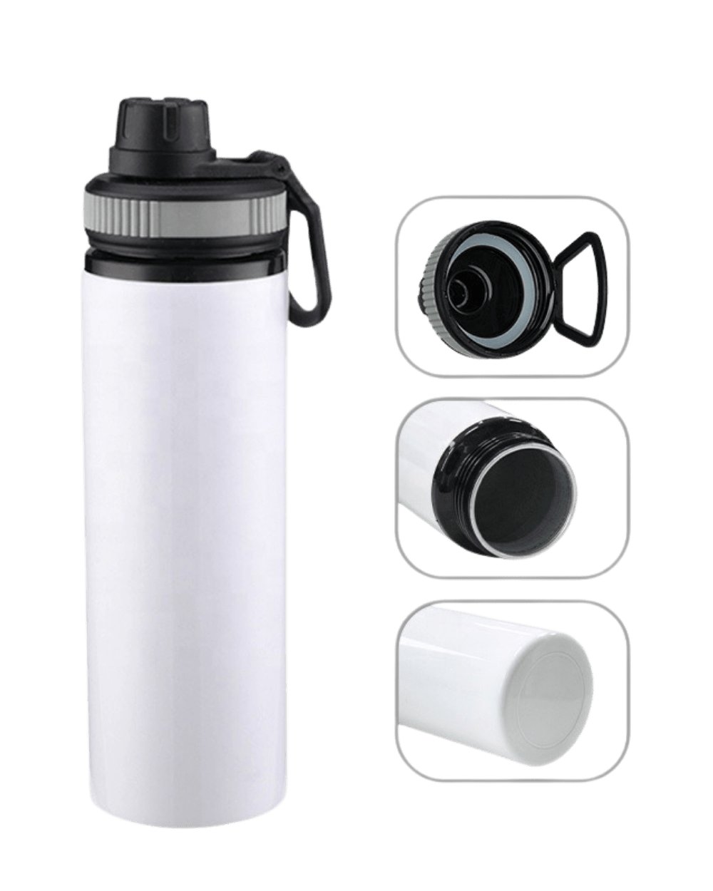 Bouteilles d'eau en aluminium 20 oz personalisable - Support de cellulaire |GroLou Impression
